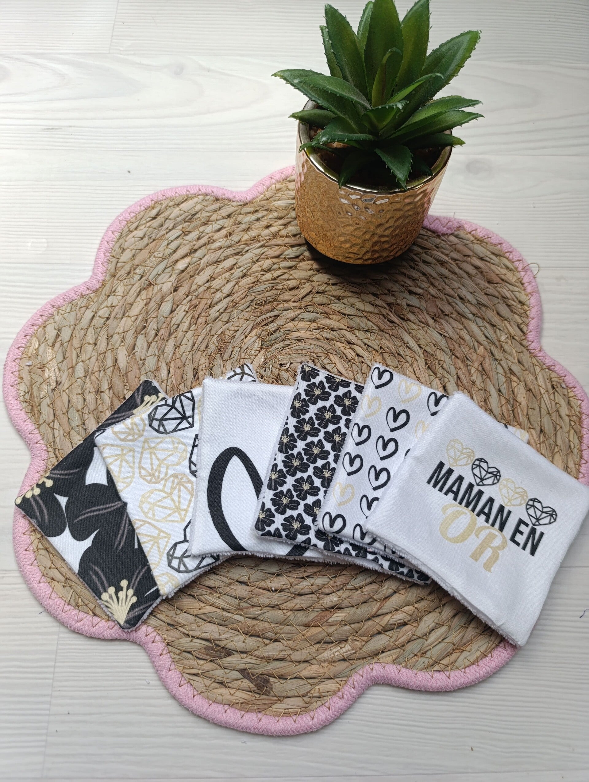 Lot de 6 lingettes Fête des mères