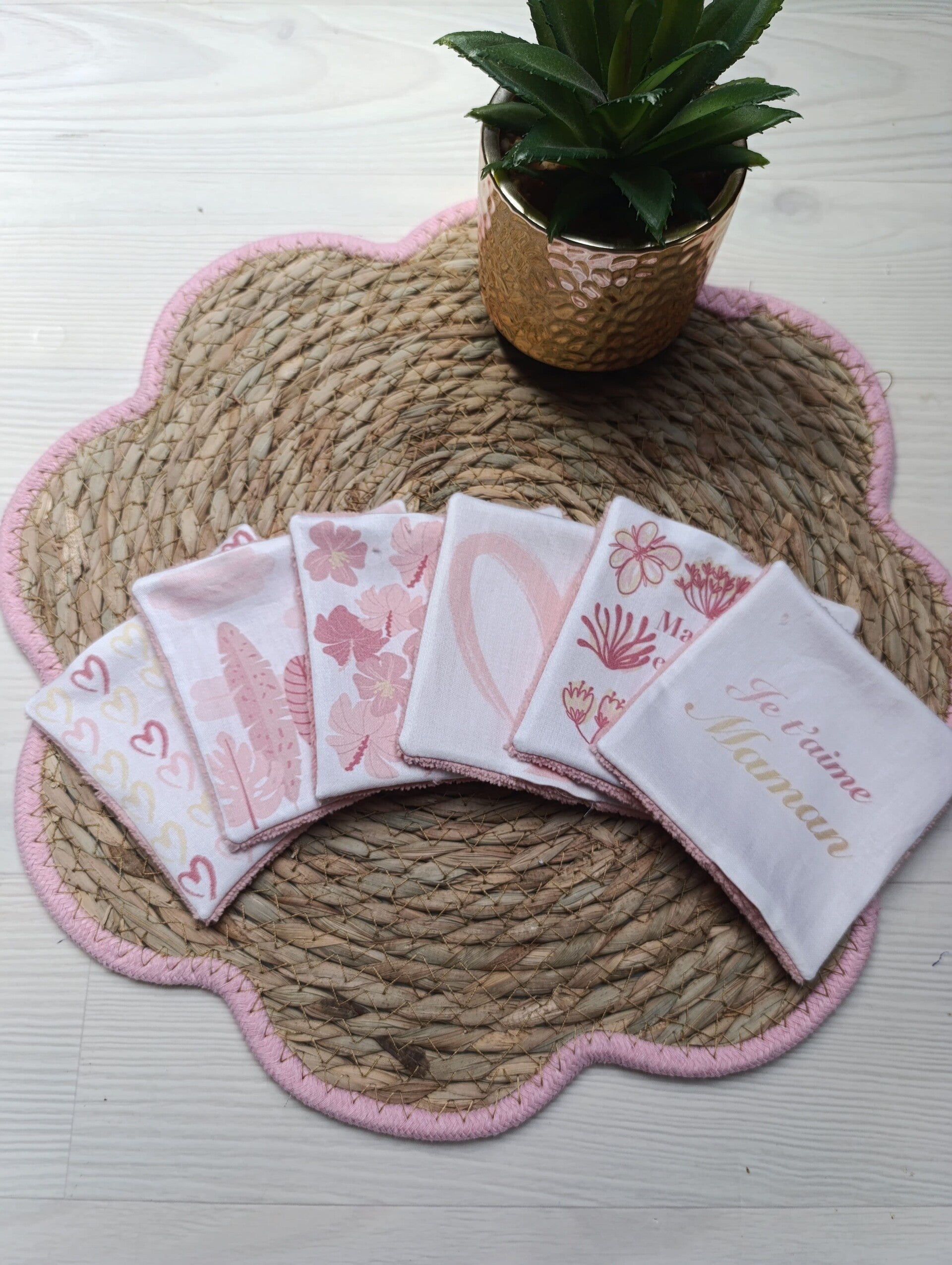 Lot de 6 lingettes Fête des mères