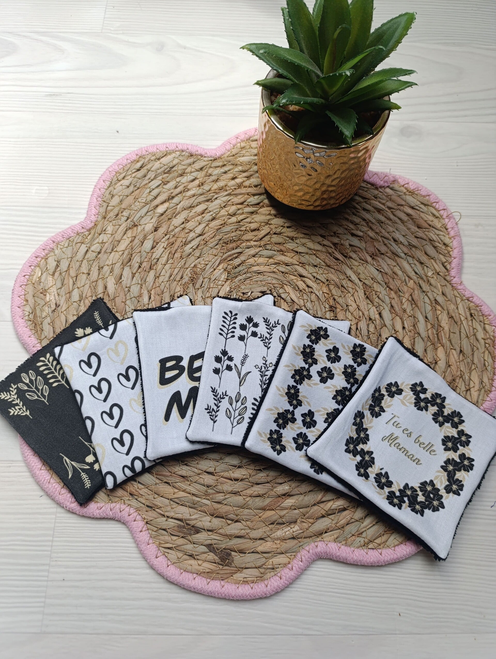 Lot de 6 lingettes Fête des mères