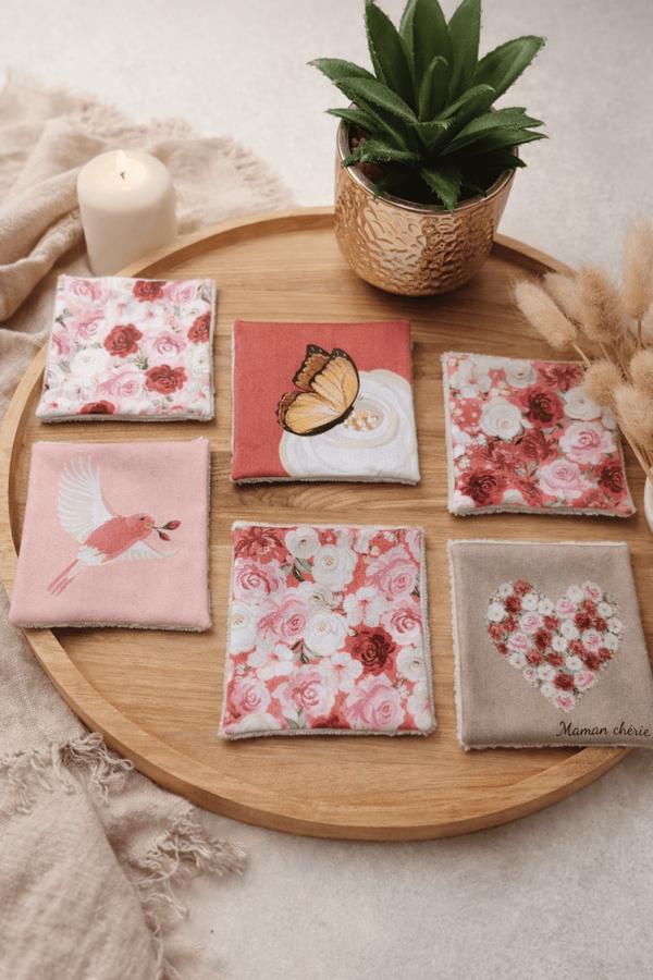 Lot de 6 lingettes Fête des mères