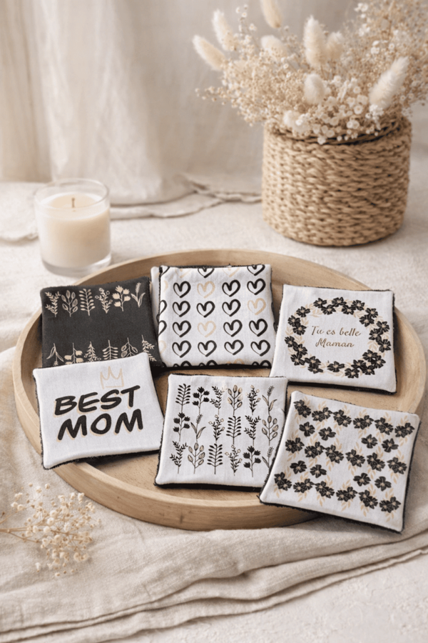 Lot de 6 lingettes Fête des mères