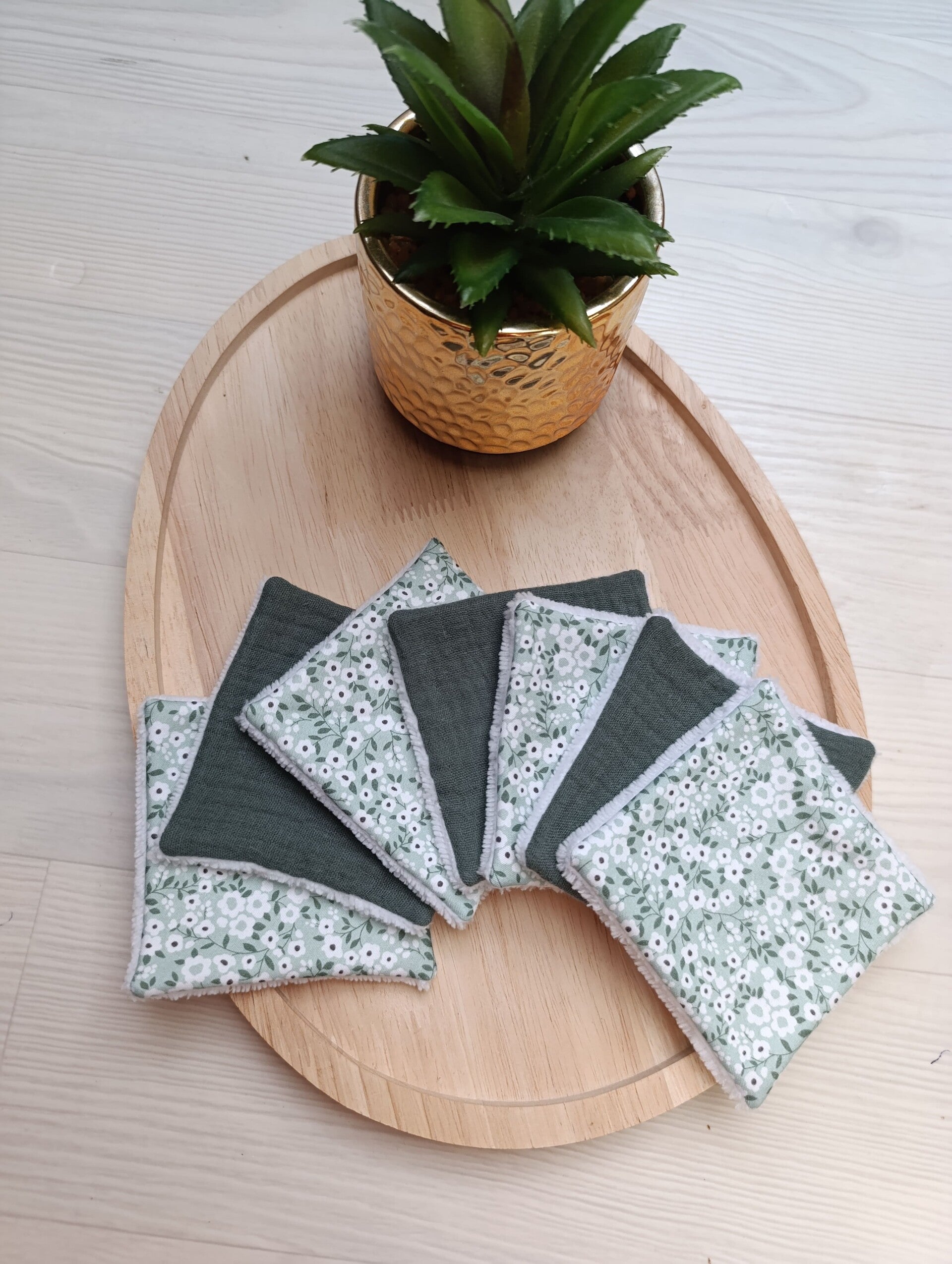 lot lingettes lavables coton bambou