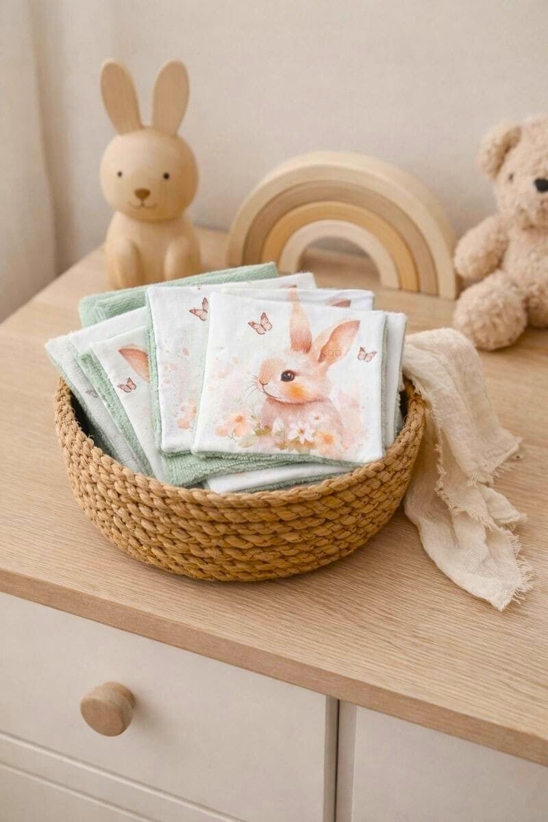 Lot de 7 lingettes lapins
