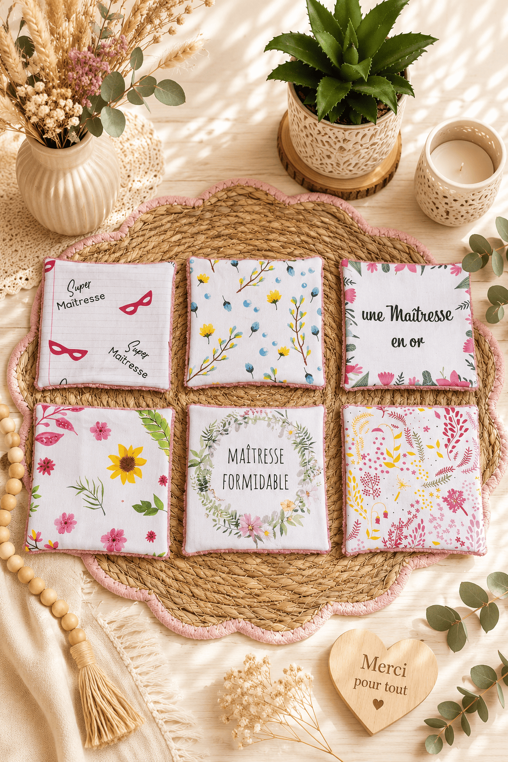 Lot de 6 lingettes Maîtresses