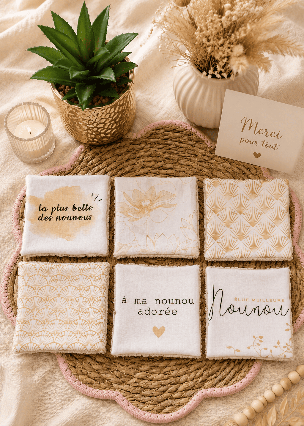 Lot de 6 lingettes Nounou