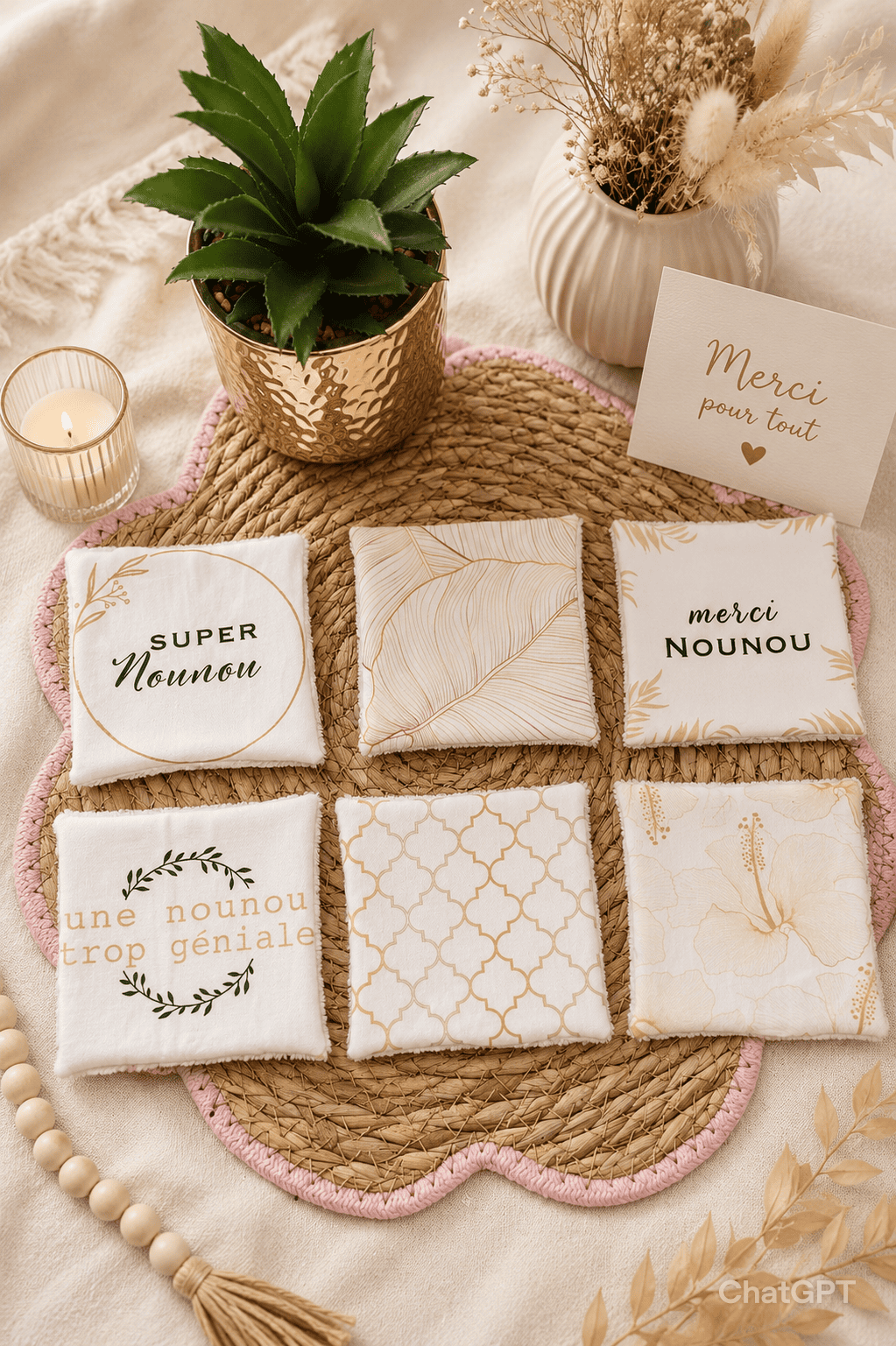 Lot de 6 lingettes Nounou
