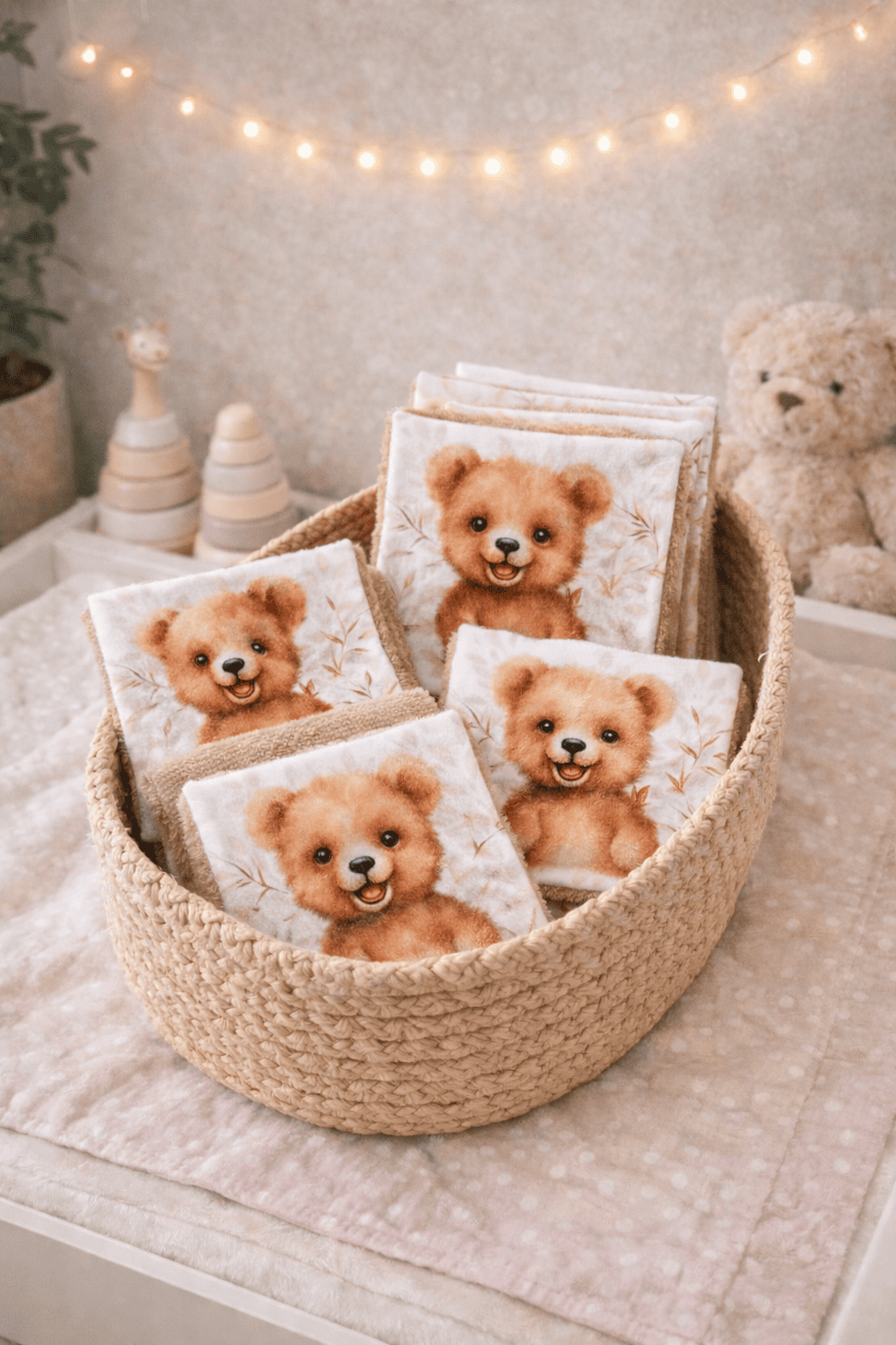 Lot de 7 lingettes oursons