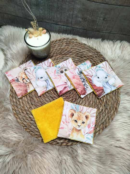 Lot de 7 lingettes savane