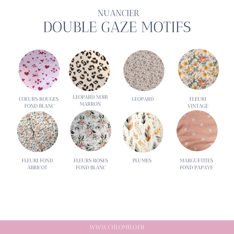 double gaze coton imprimé