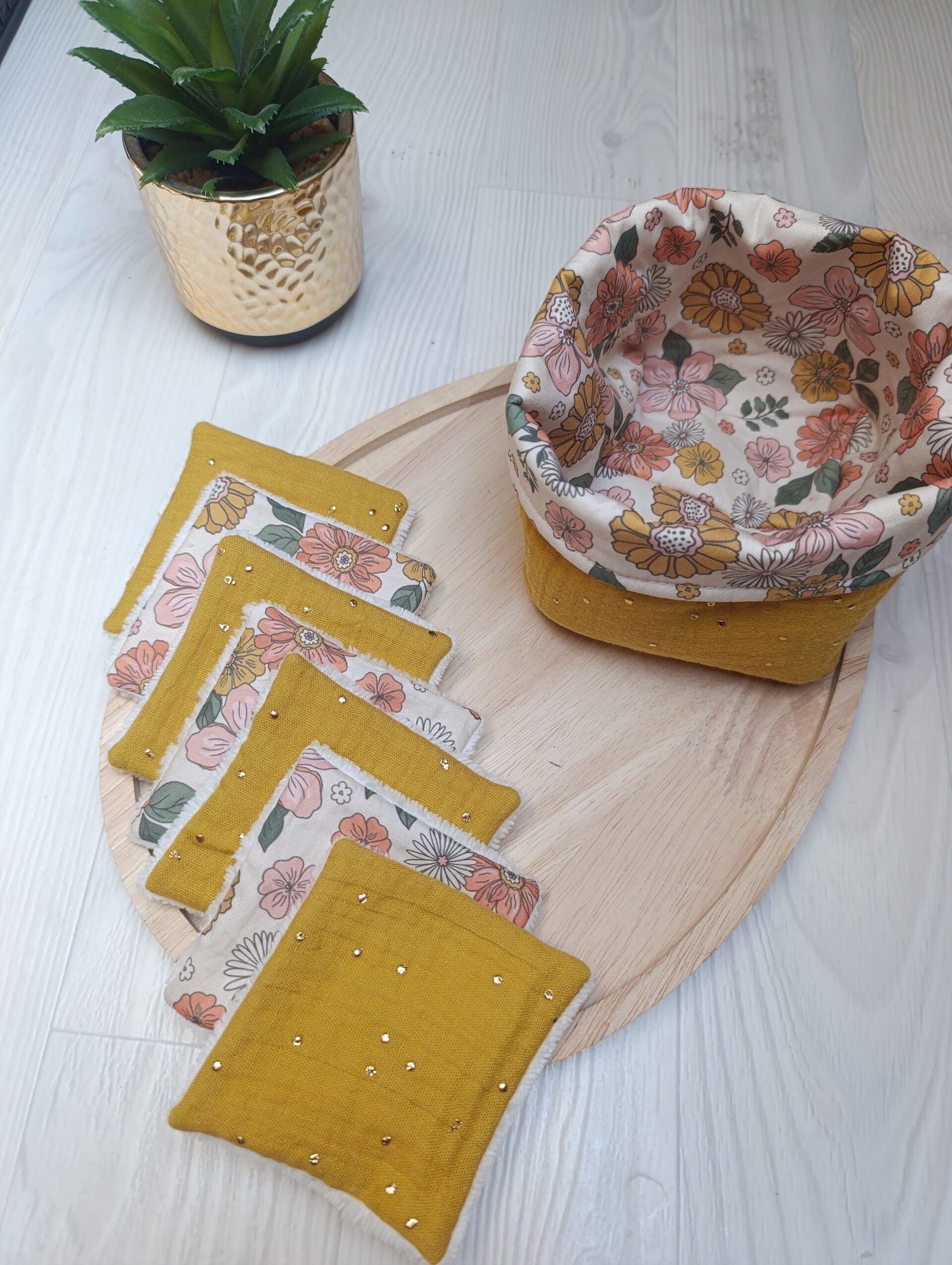 panière lingettes lavables coton bambou