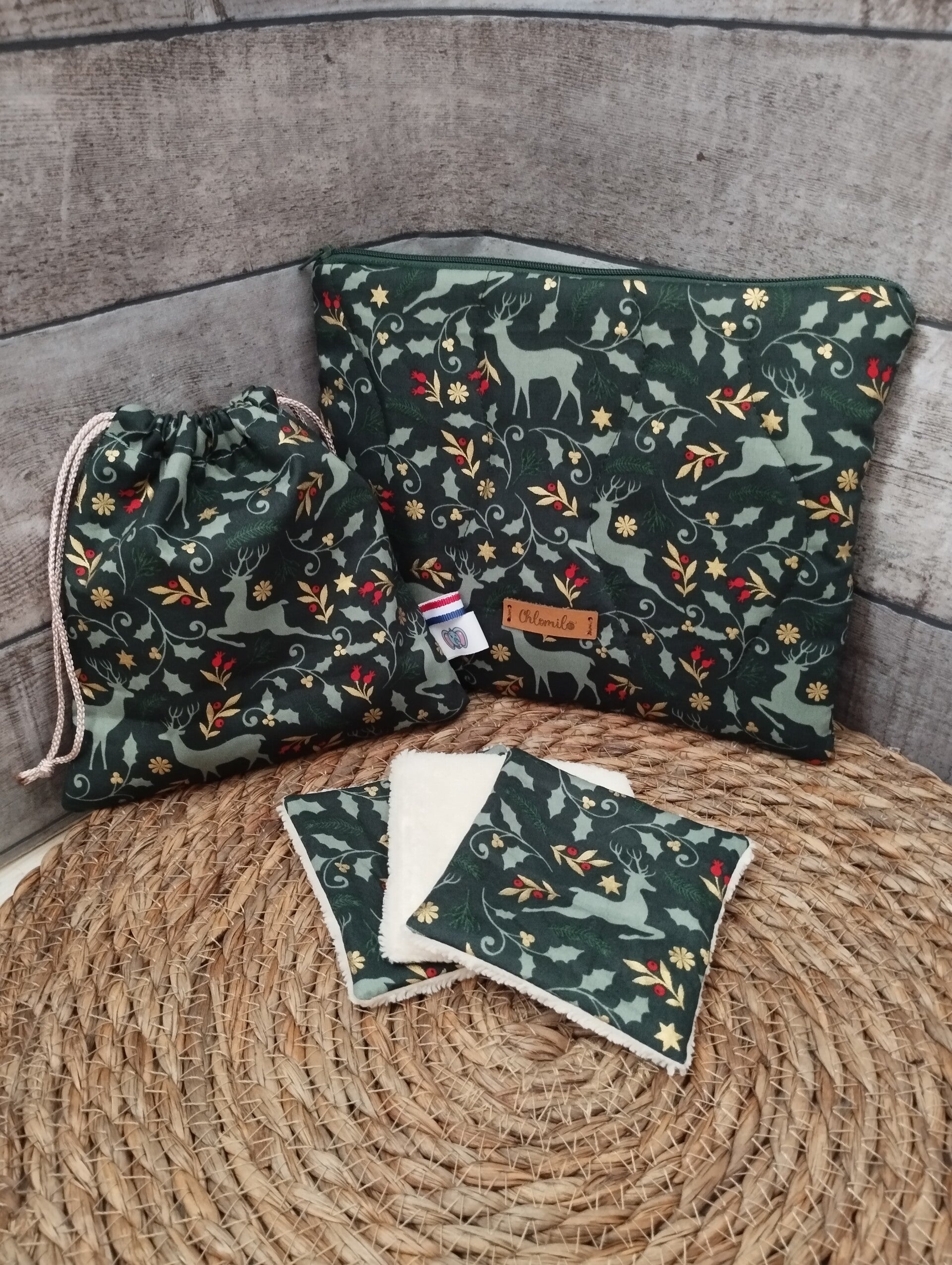 Pochon + Trousse plate + lot de 7 lingettes