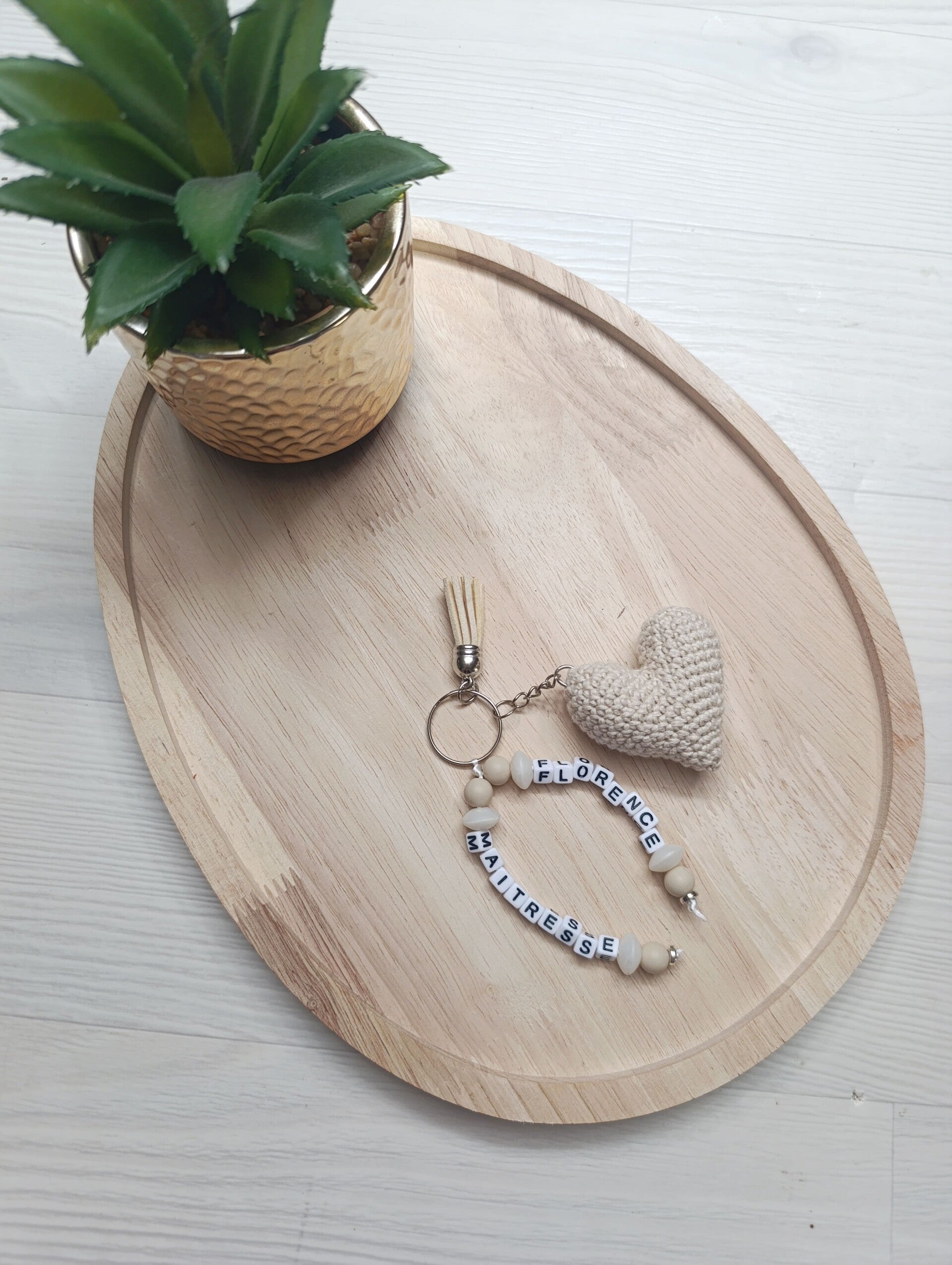 Porte clé coeur crochet