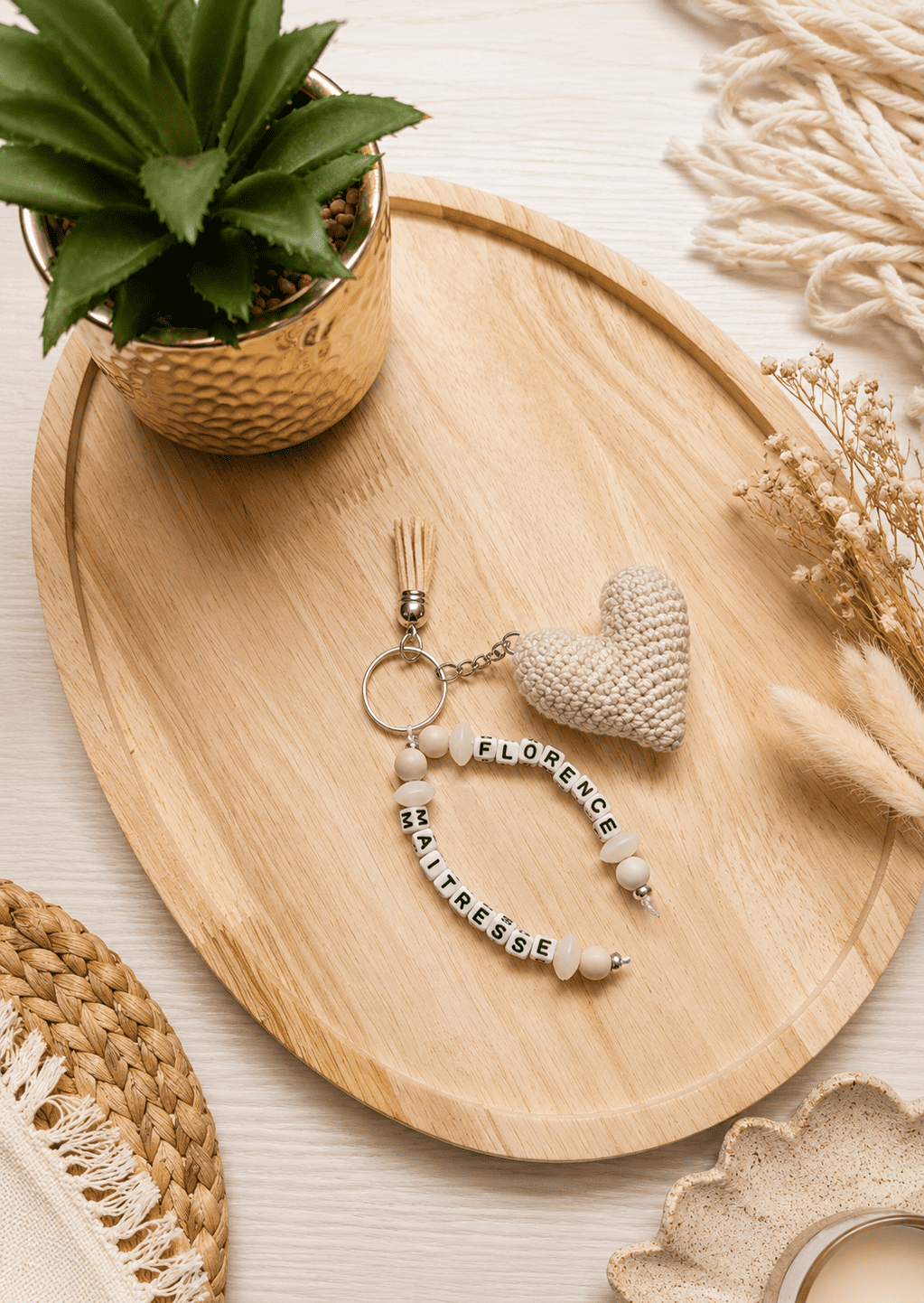 Porte clé coeur crochet
