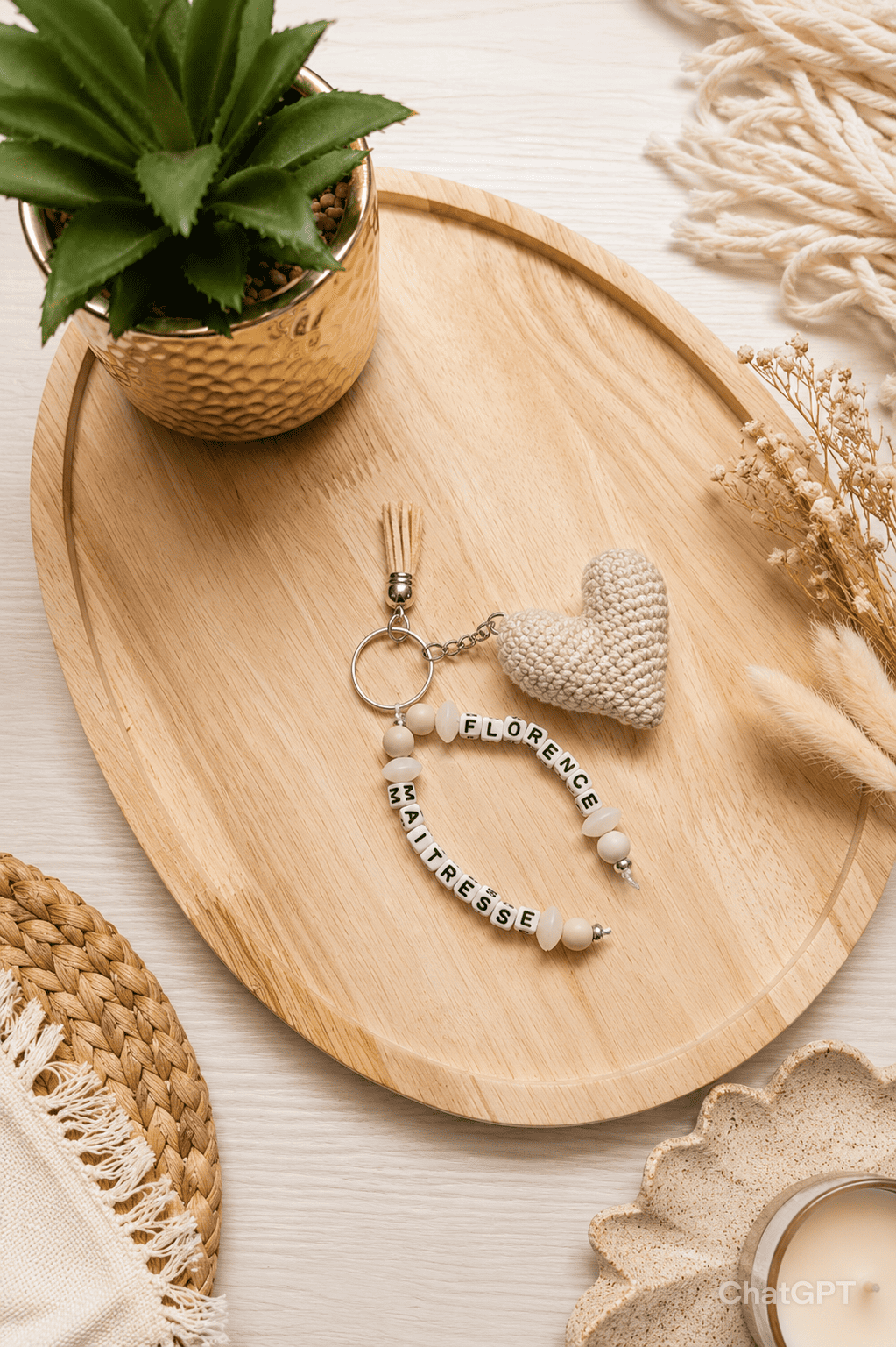 Porte clé coeur crochet