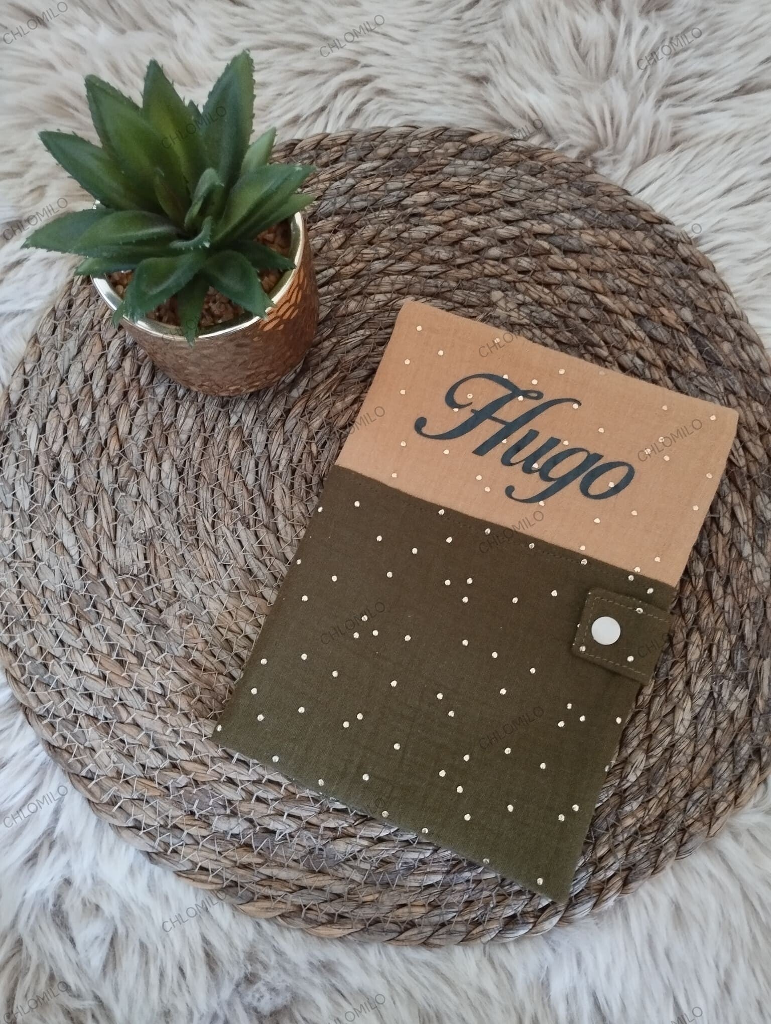 protège carnet de santé bicolore