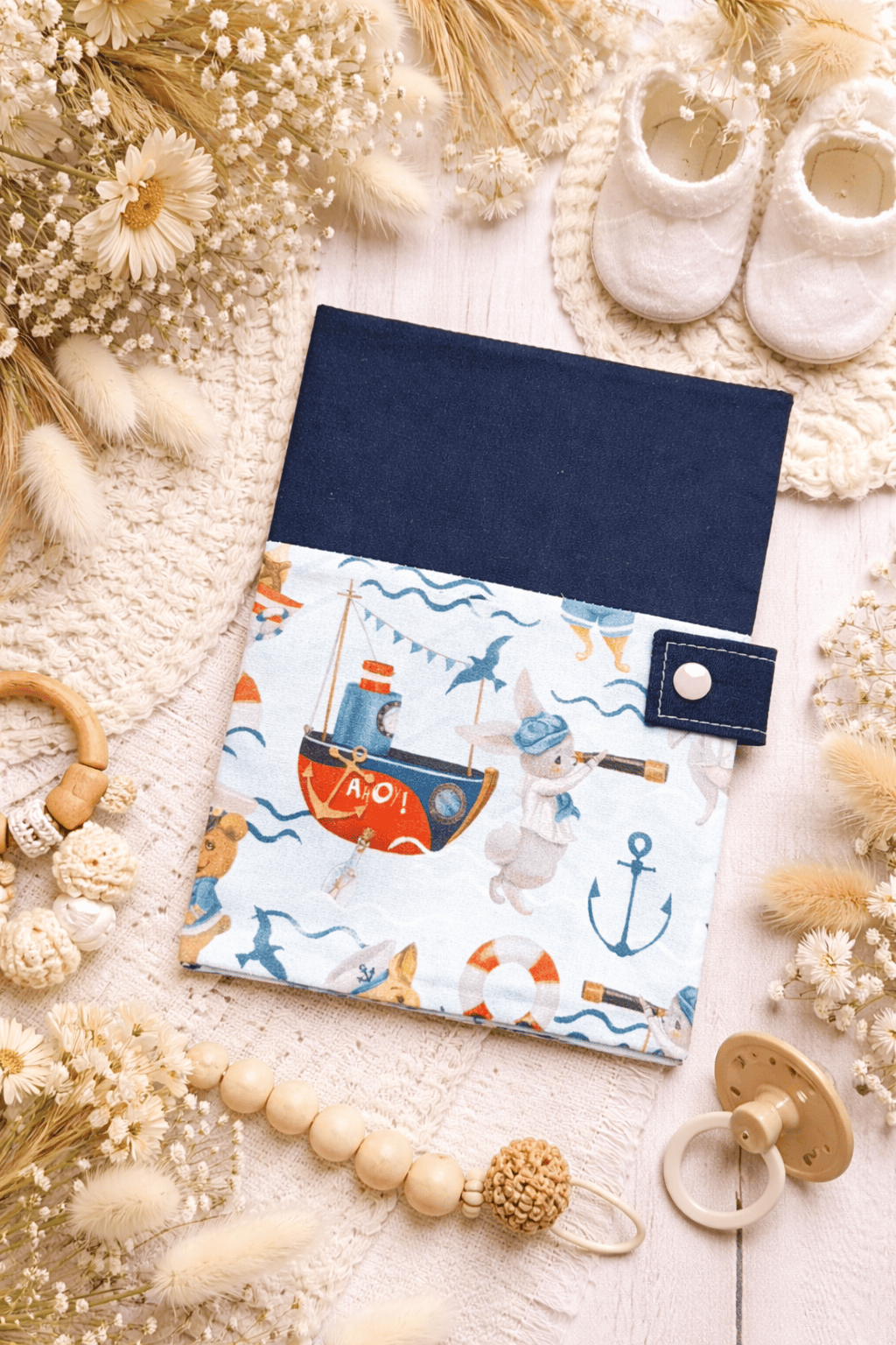 Protège carnet de santé bateaux lapins