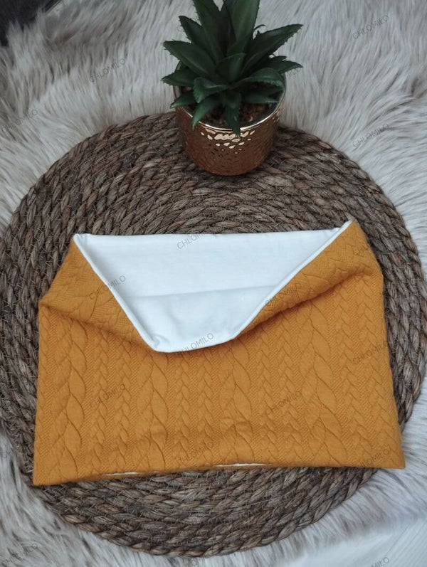 Tour de cou torsades safran