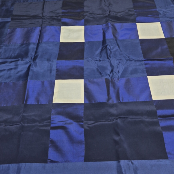 Double sided silk block scarf