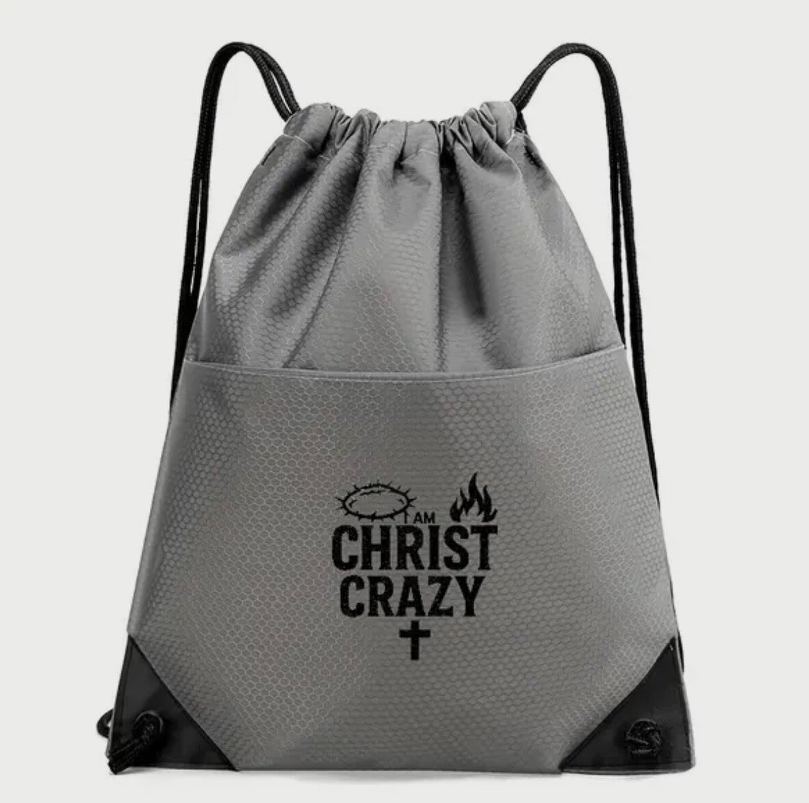 Christ Crazy All-Day Drawstring Bag