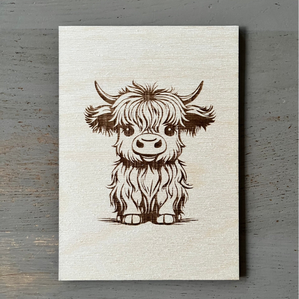 Houten Kaart Schotse Hooglander.