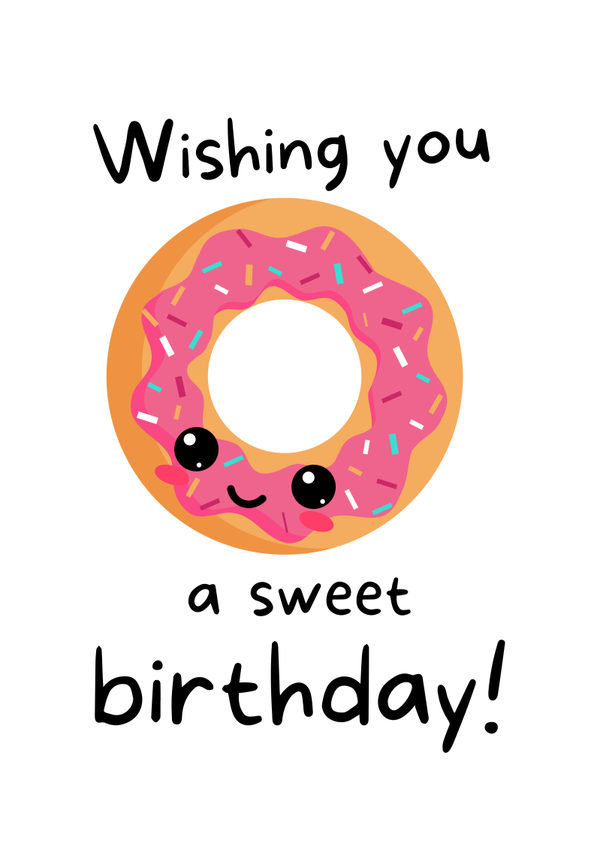 Birthday Card Donut