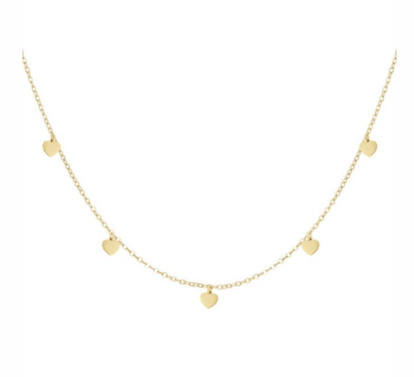 Ketting 5 hartjes