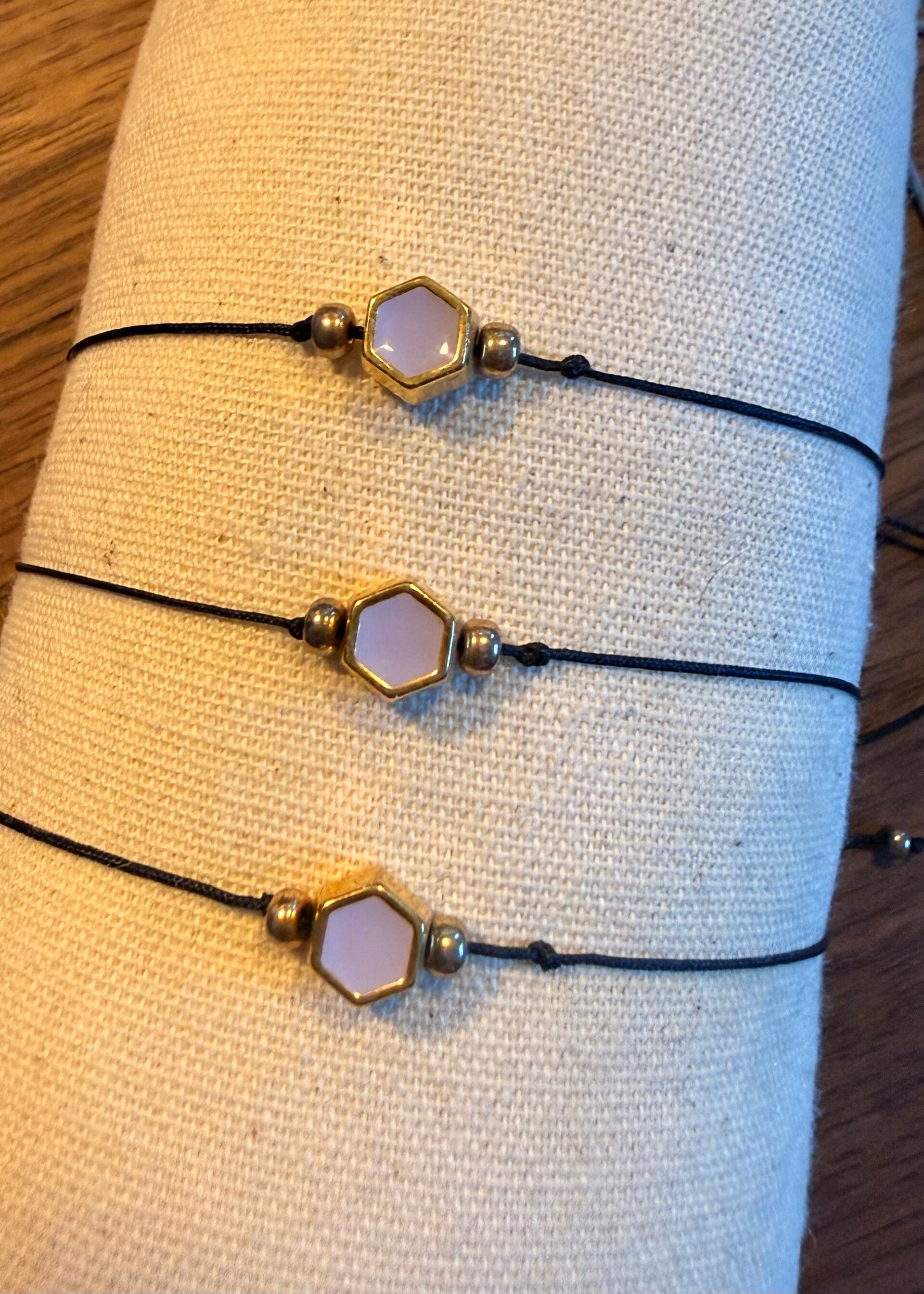 Armbandje geometrisch lila