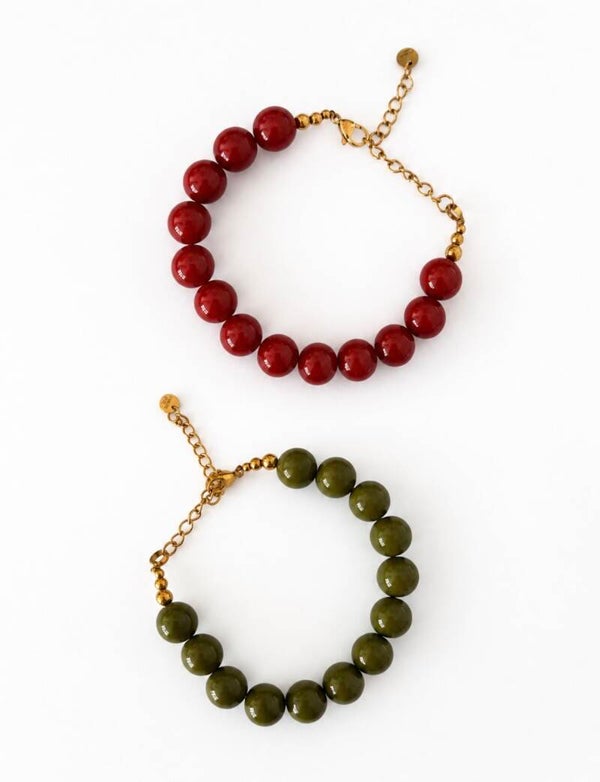 Armband met grote kralen