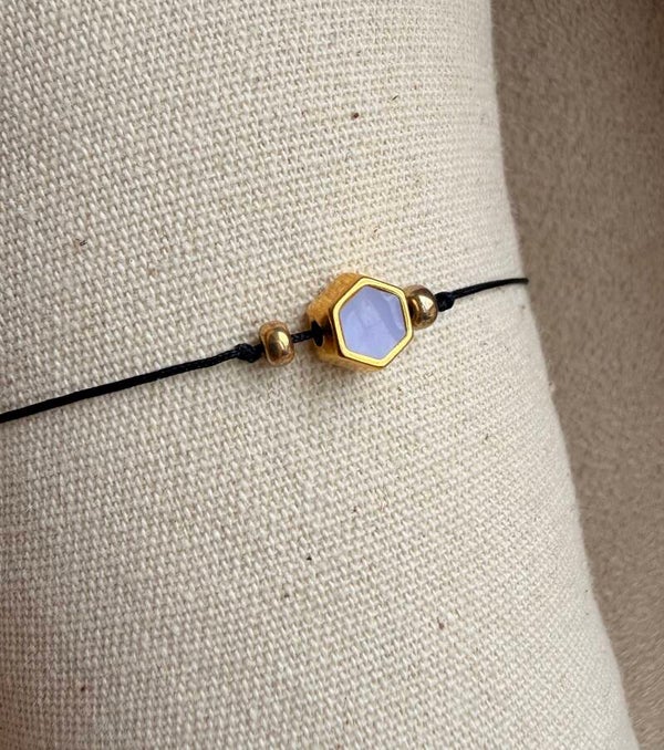 Armbandje geometrisch lila