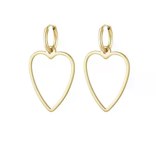 Oorbellen basic hart