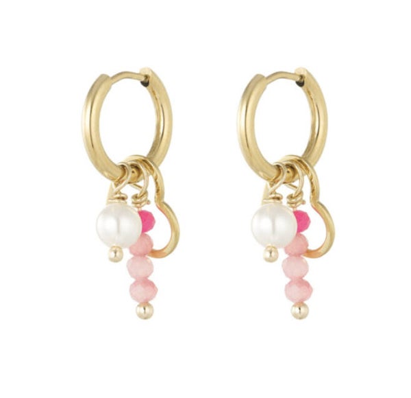 Oorringen parel hart bedels