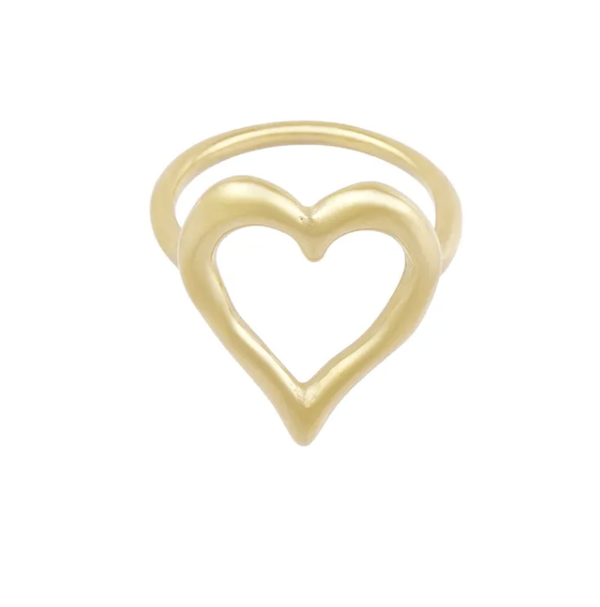 Ring met relief hart