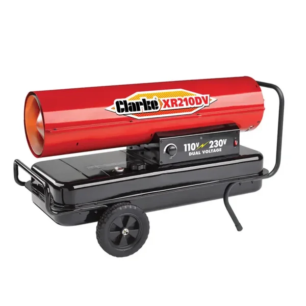 Clarke XR210DV 61.5kW Paraffin/Diesel Dual Voltage Industrial Space Heater (110V/230V)
