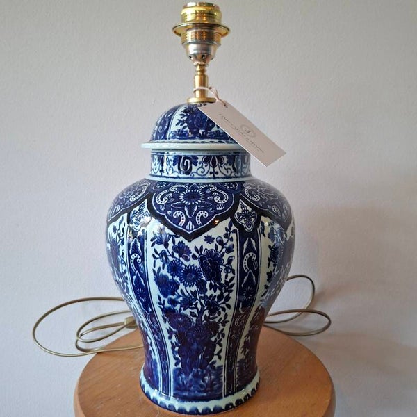 Lampenvoet gemberpot Delfts by Boch