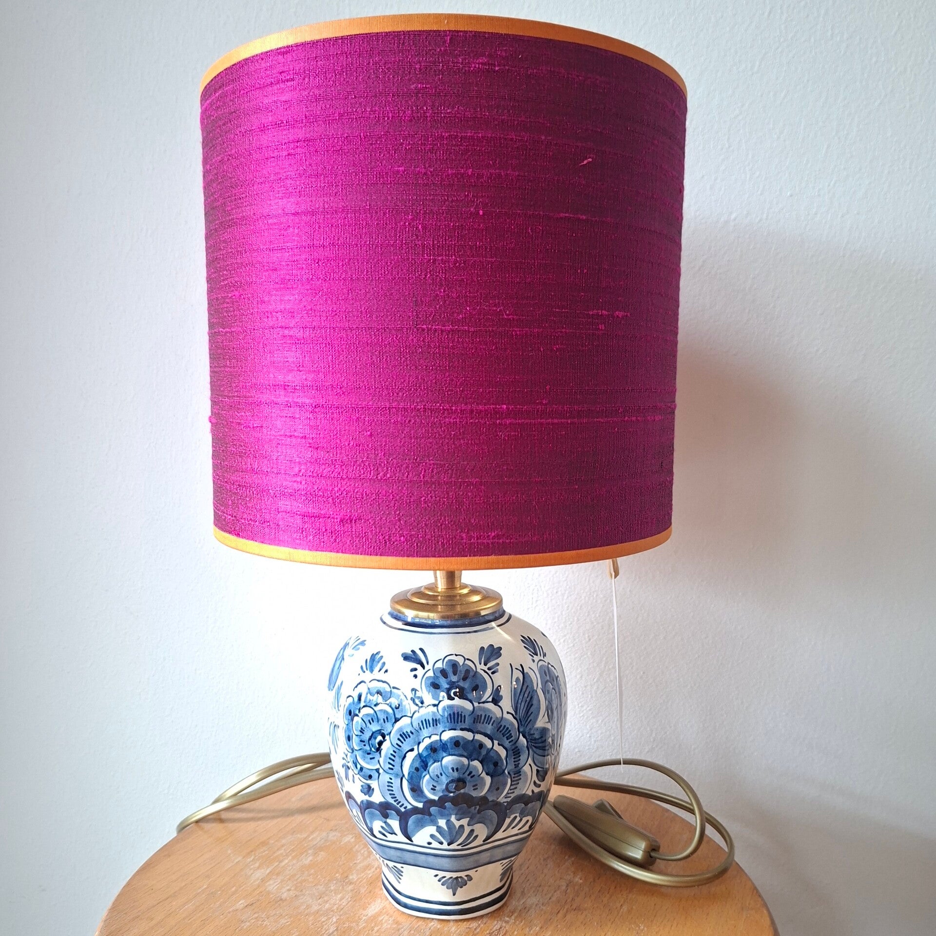 Delftsblauwe vaas + lampenkap