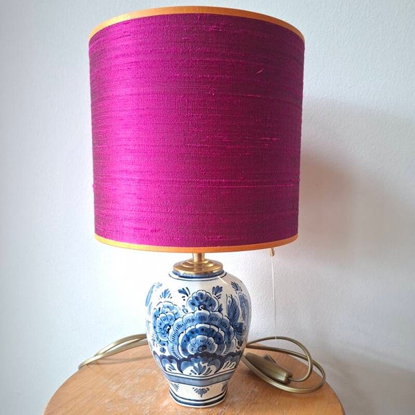 Delftsblauwe vaas + lampenkap
