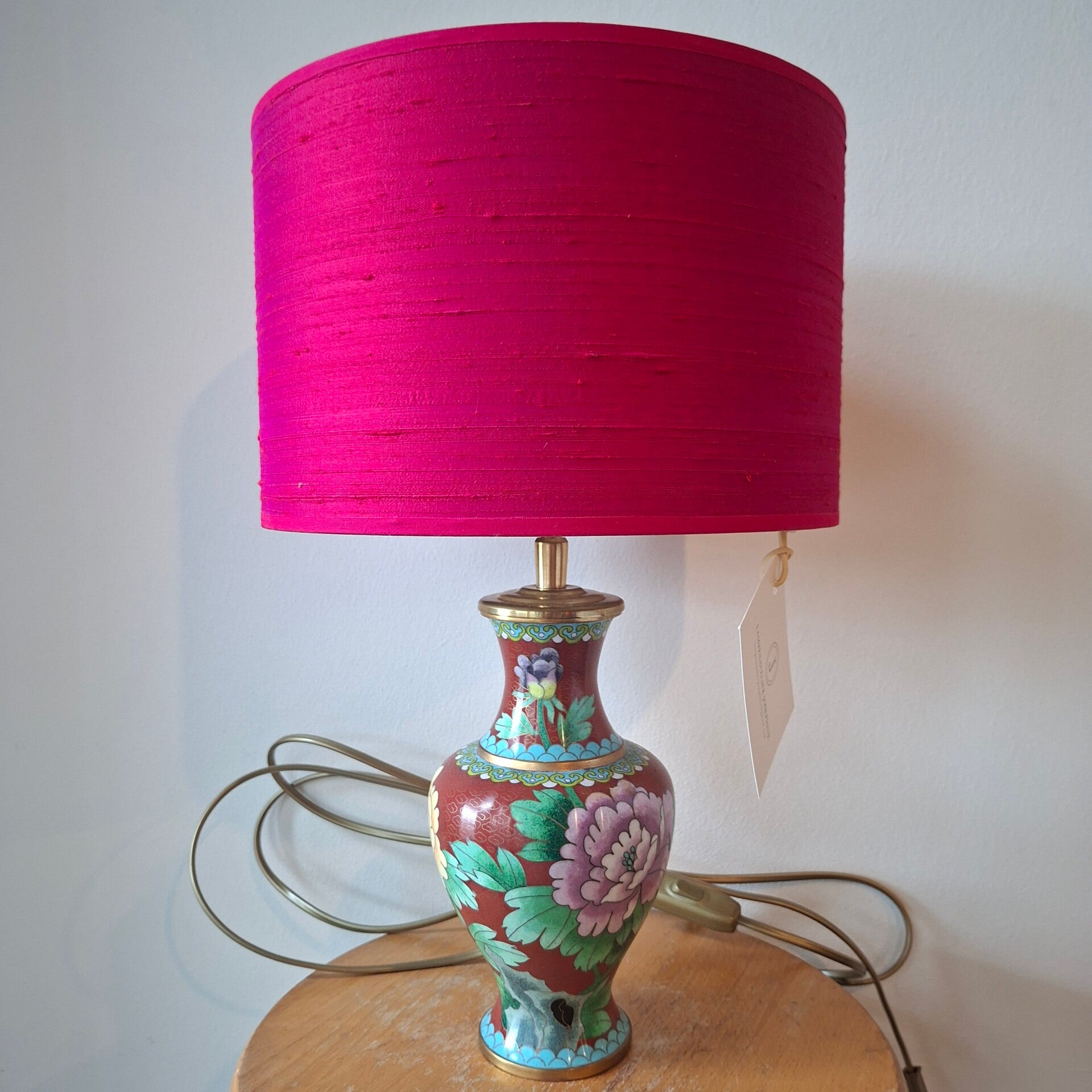 Cloisonné rozen + lampenkap