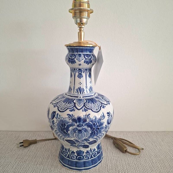 Lampenvoet Delftsblauwe vaas groot