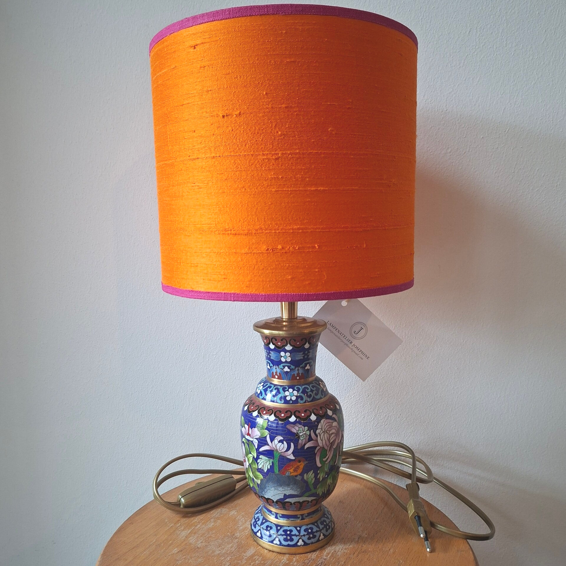 Cloisonné Goudvis + lampenkap