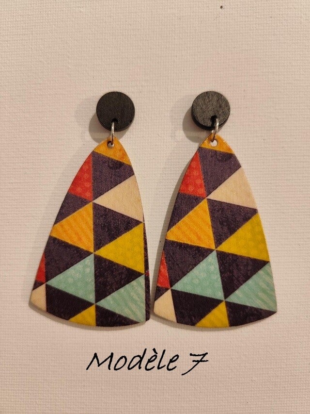 Boucles d'oreilles ethnique triangulaire