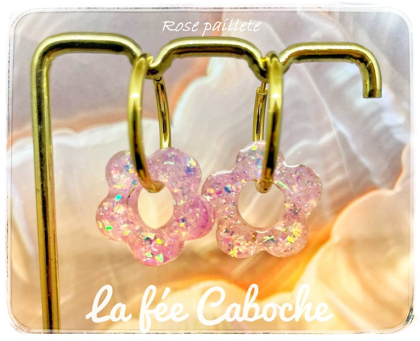 Fleur de fée, rose pailleté