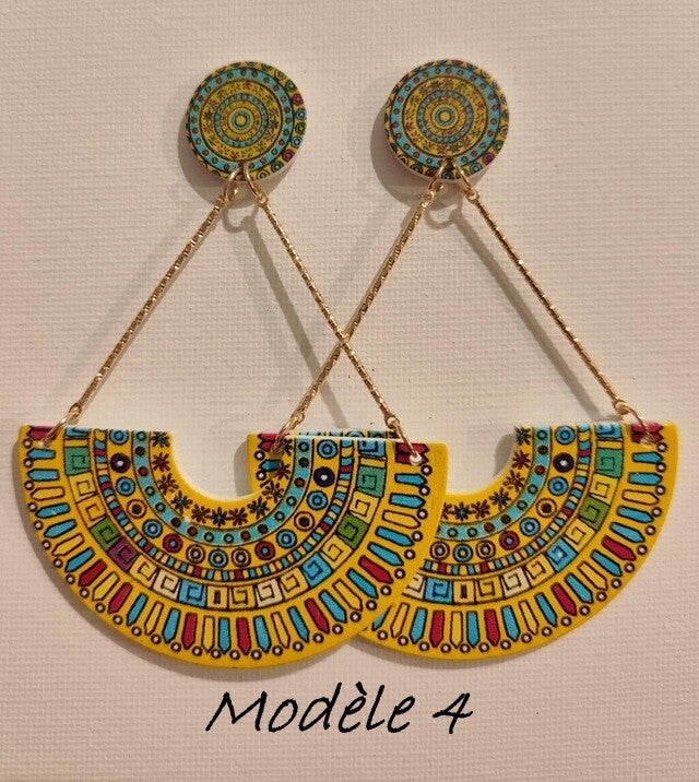 Boucles d'oreilles ethnique doré