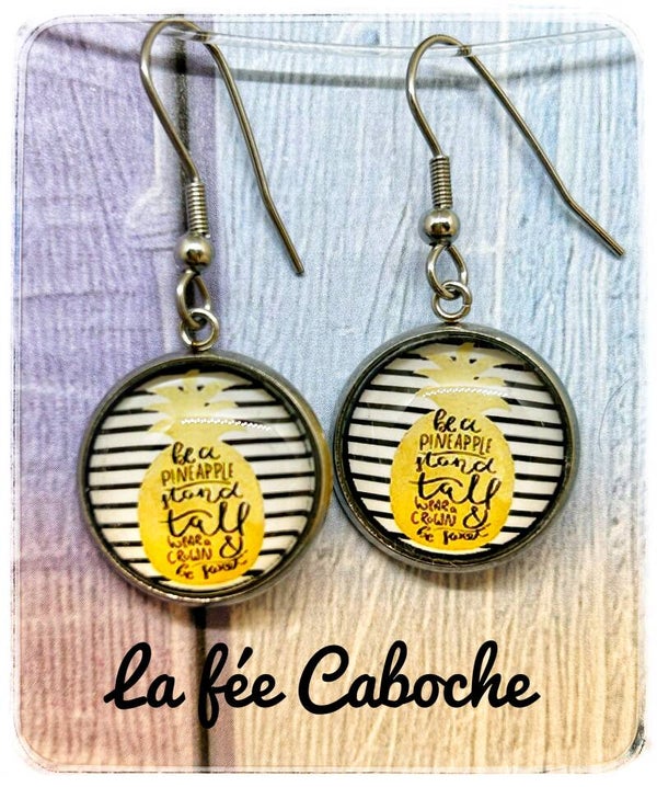 Cabochons ananas or, 16mm