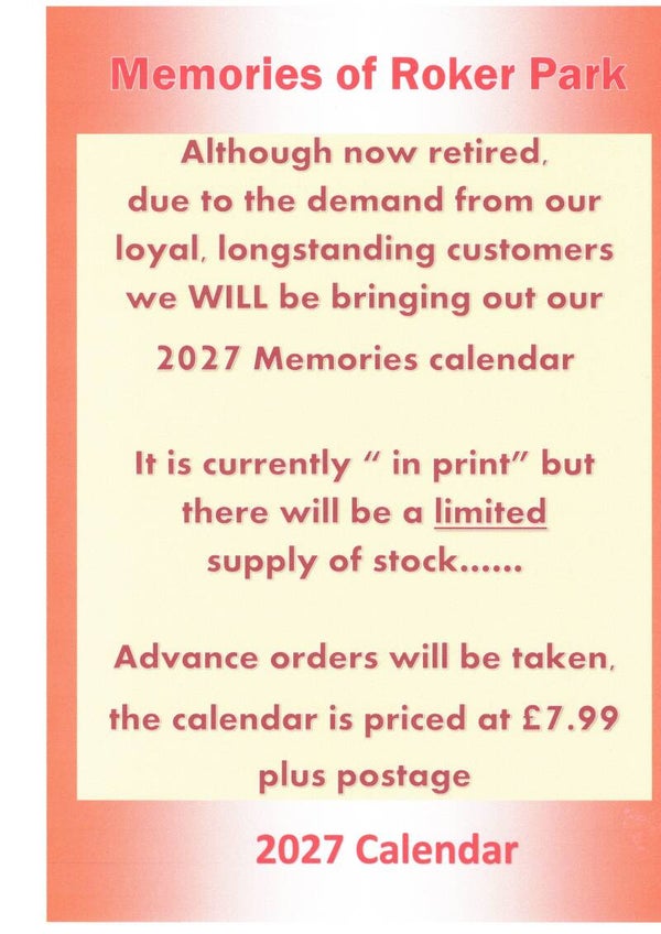 A4 2027 calendar