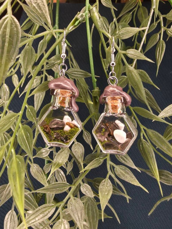 Potion bottle Oorbellen Hexagon