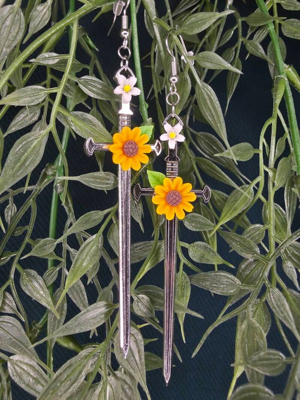 Zwaard Oorbellen Sunflower