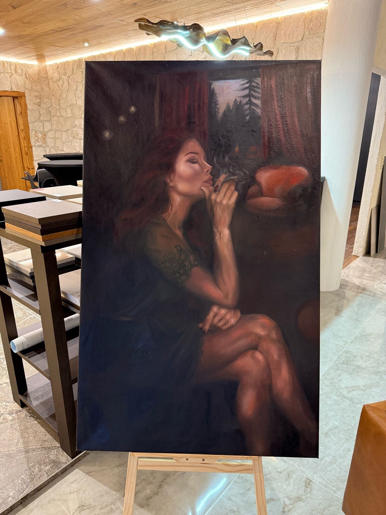 "DIE MODERNE FRAU" / Originalgemälde