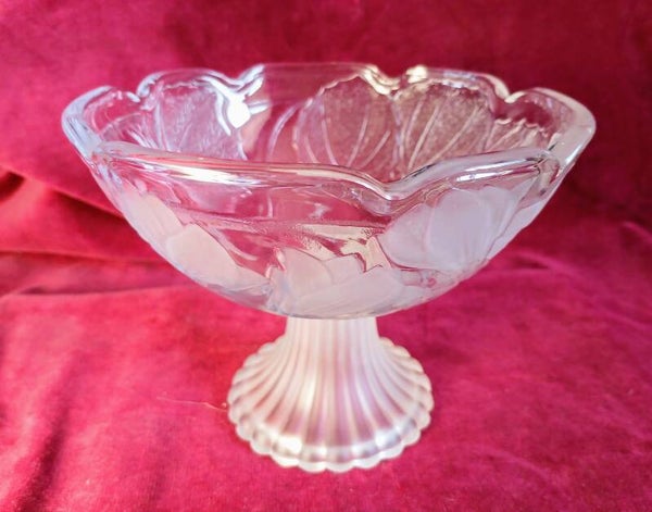 Japanese Soga Studio Glass Bowl on Pedastal