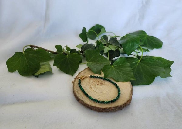 Bracelet fin vert foncé