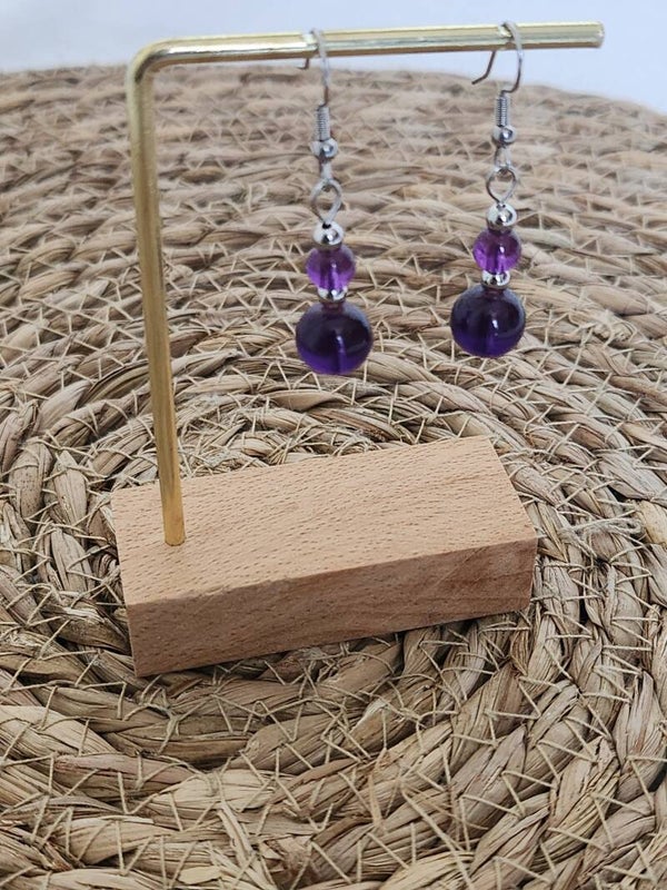 Boucles d'oreilles Améthyste